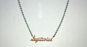 Original TOVA Necklace, Swarovski Crystals, Gold Plated,new Sagittarius
